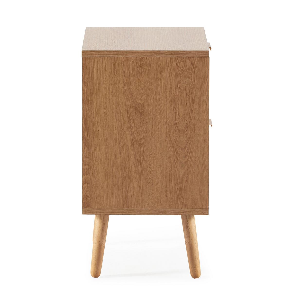 NACHTTISCH Lluvia 2 Schubladen Eichenfarbe - Eichefarben, Holz/Holzwerkstoff (40/55/30cm) - VS Venta-stock