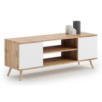 LOWBOARD Focus - Eichefarben/Weiß, Holzwerkstoff (40/50/135cm) - RAUMHIRSCH FURNITURE