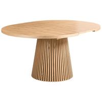 ESSTISCH ausziehbar Helle Esche 120-160/120 cm Moore - Braun, Holzwerkstoff (120/120/76cm) - Beliani