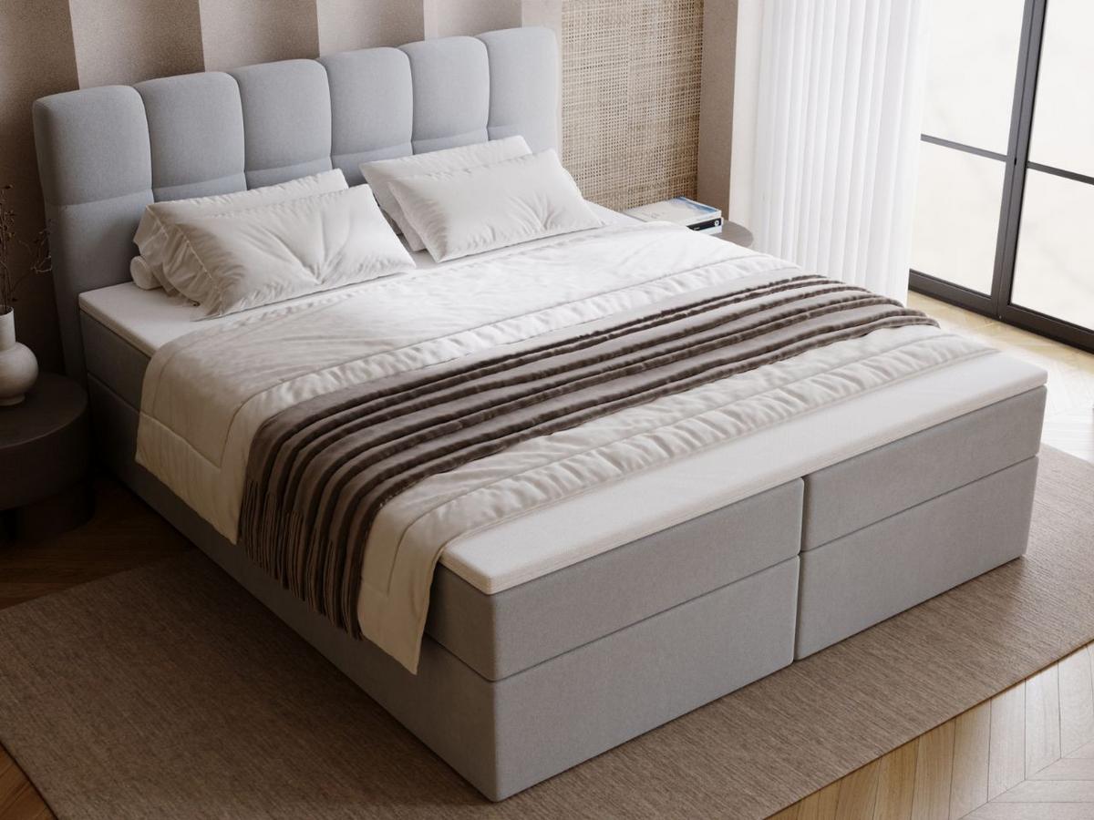 BOXBETT Maison 140x200 Grau - Grau, Holz/Textil (140/200cm) - Graingold