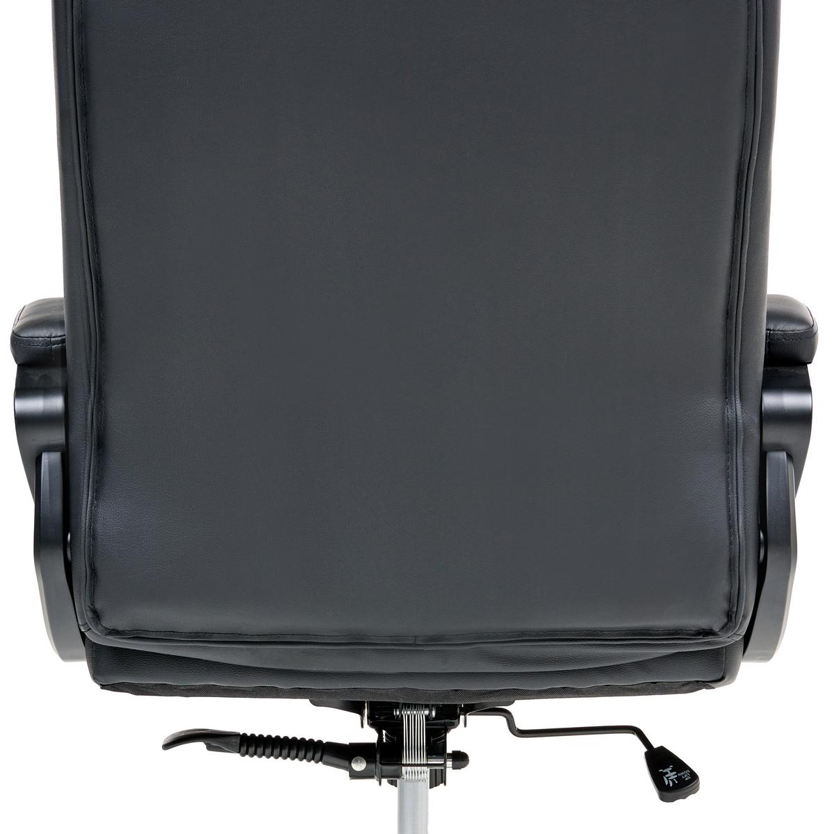 CHEFSESSEL Kunstleder Schwarz Proud - Schwarz, Kunststoff (66/115/66cm) - Beliani
