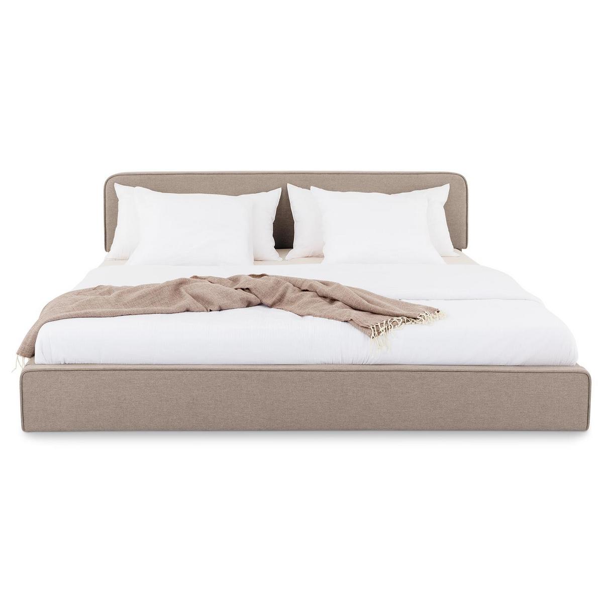 POLSTERBETT LATINI 160x200 cm greige - Greige, Textil (160/200cm) - IDIMEX