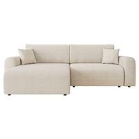 ECKSOFA Floryn L - Schwarz/Naturfarben, Holz/Kunststoff (245/145cm) - MIRJAN24