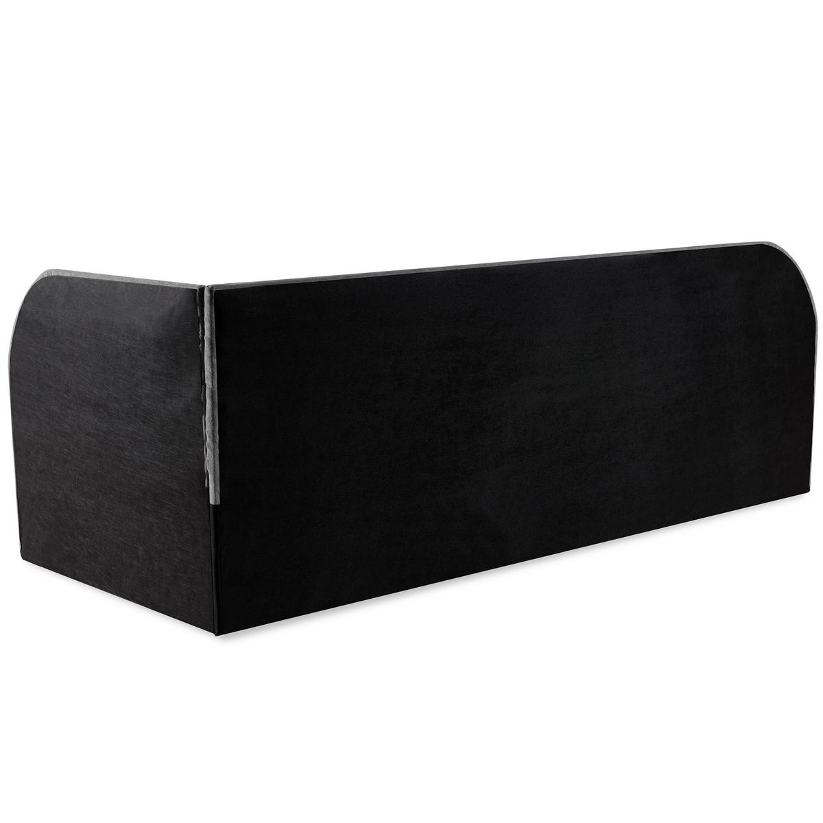 POLSTERBETT Cobi, Eckbett 80x200 cm mit Bettkasten, Hellgrau, Rechts - Hellgrau, Textil (80/200cm) - Beautysofa