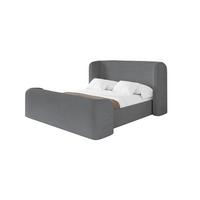 POLSTERBETT mit Bettkasten, Fußteil und Lattenrost, Bett mit Matratze H3/H4 - ESTI-Z 140x200 Dunkelgrau - Anthrazit, Holzwerkstoff/Textil (140/200cm) - ALTDECOR