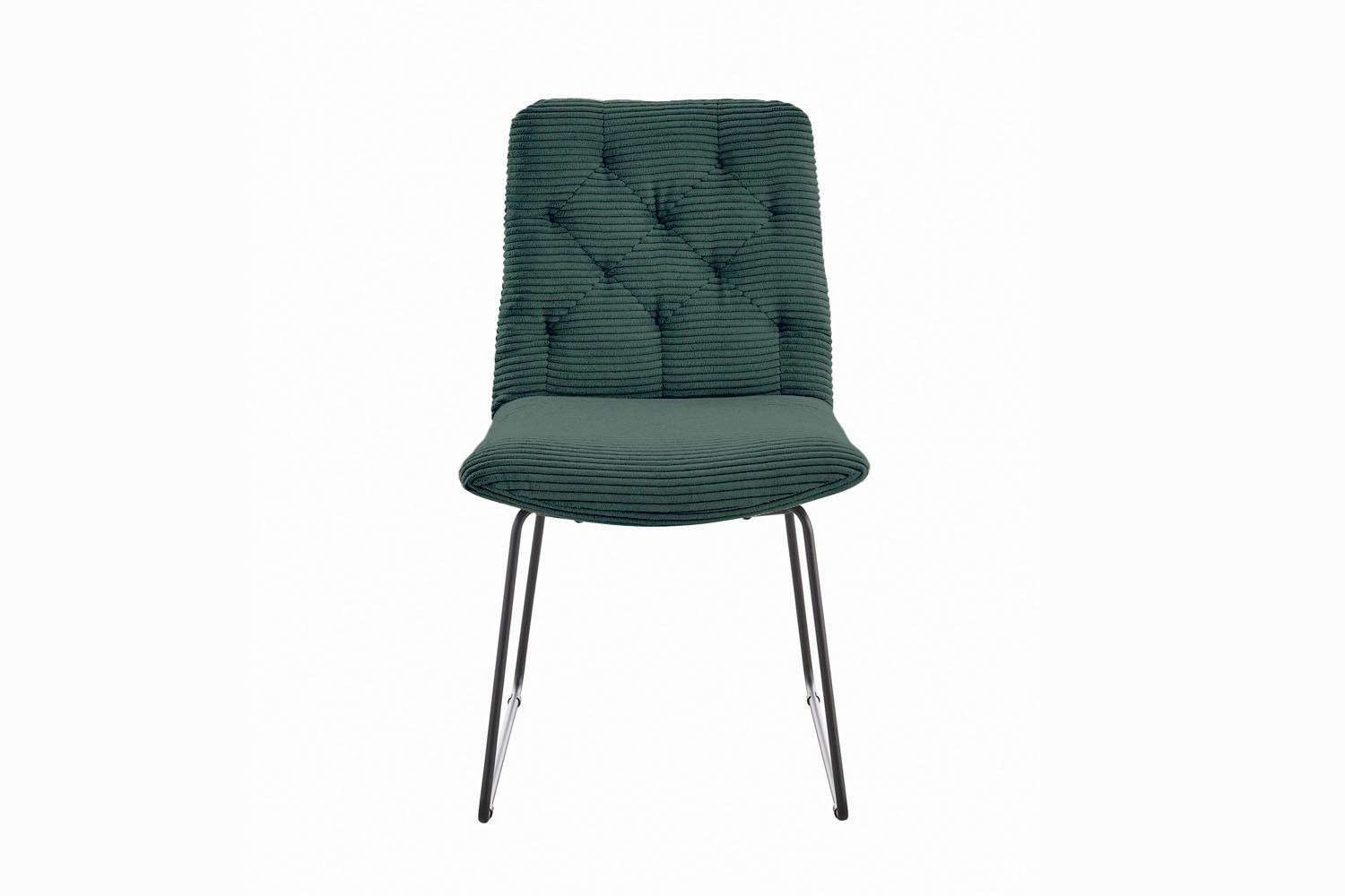 ESSZIMMERSTUHL NEW CHARME Smaragdgrün Cord (1er-Set) - Smaragdgrün, Textil (52/87/66cm) - KAWOLA