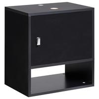 WASCHBECKENUNTERSCHRANK wandmontiertk 45 cm Schwarz Limeria - Schwarz, Holzwerkstoff (45/47/30cm) - Beliani