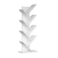 BÜCHERREGAL mit 8 Regalböden 22/46/128,5 cm - Weiß, Holzwerkstoff (46/128.5/22cm) - Calicosy