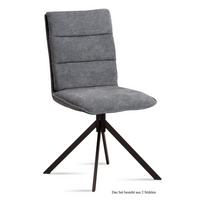 ESSZIMMERSTUHL (2er-Set) Dulce 47x92x60 Schwarz/Grau - Schwarz/Grau, Kunststoff (60/92/47cm) - 58aufmkessel