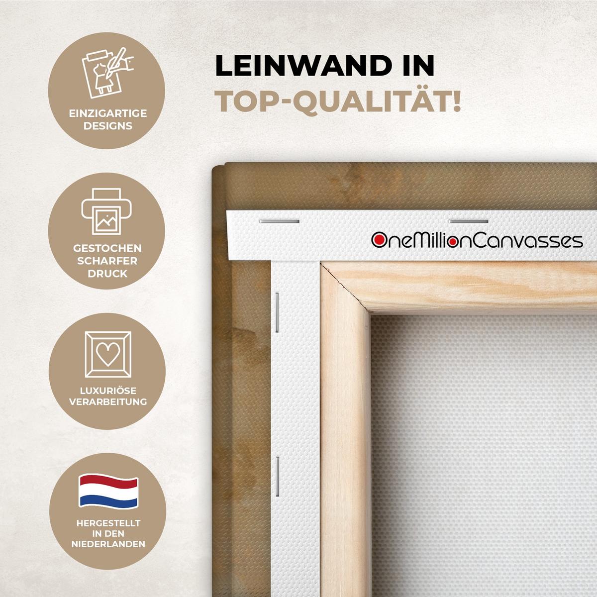 LEINWANDBILD Oliven - Stilleben - Vintage Wanddeko 40x60 cm - Olivgrün, Textil (40/60cm) - MuchoWow
