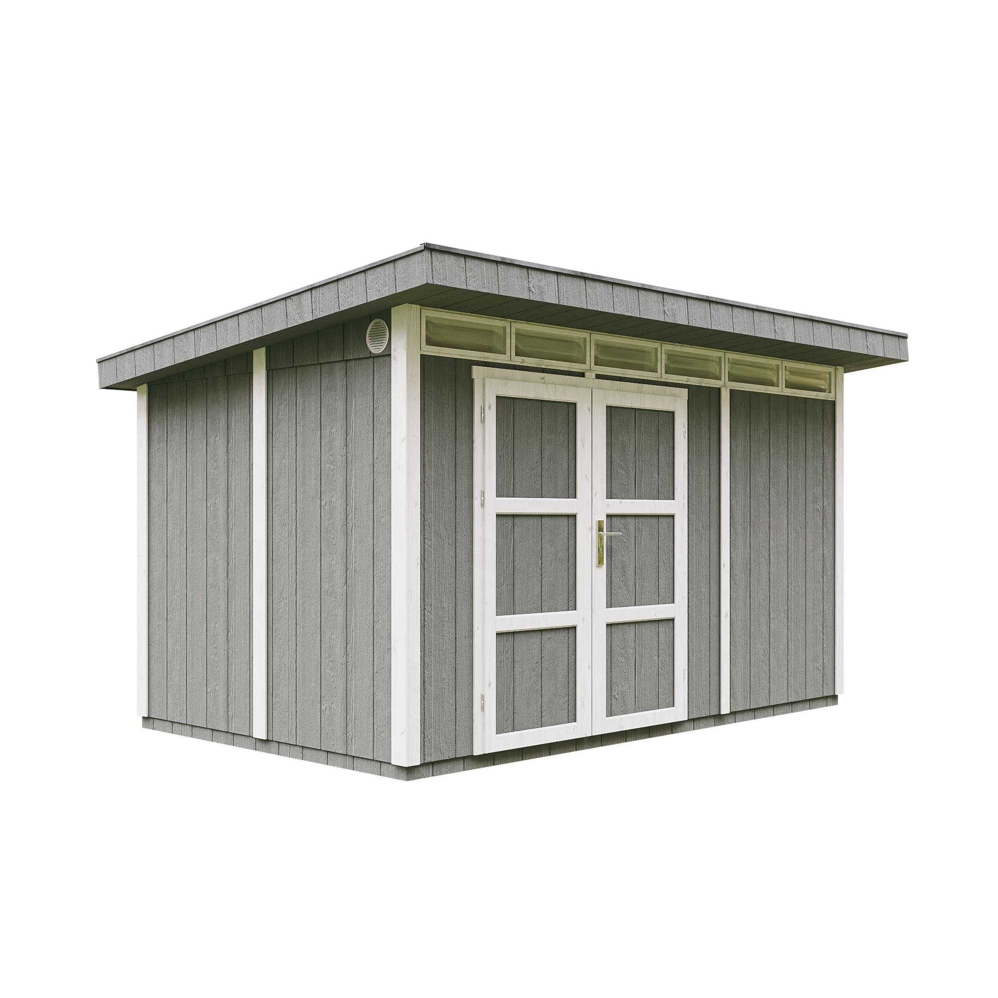 HOLZ-GARTENHAUS basis LP SmartSide 8,7m² mit B411xL279xH239 cm - M904A - CAVERN STEEL - Dunkelgrau, Holz (412/237/279cm) - Timbela