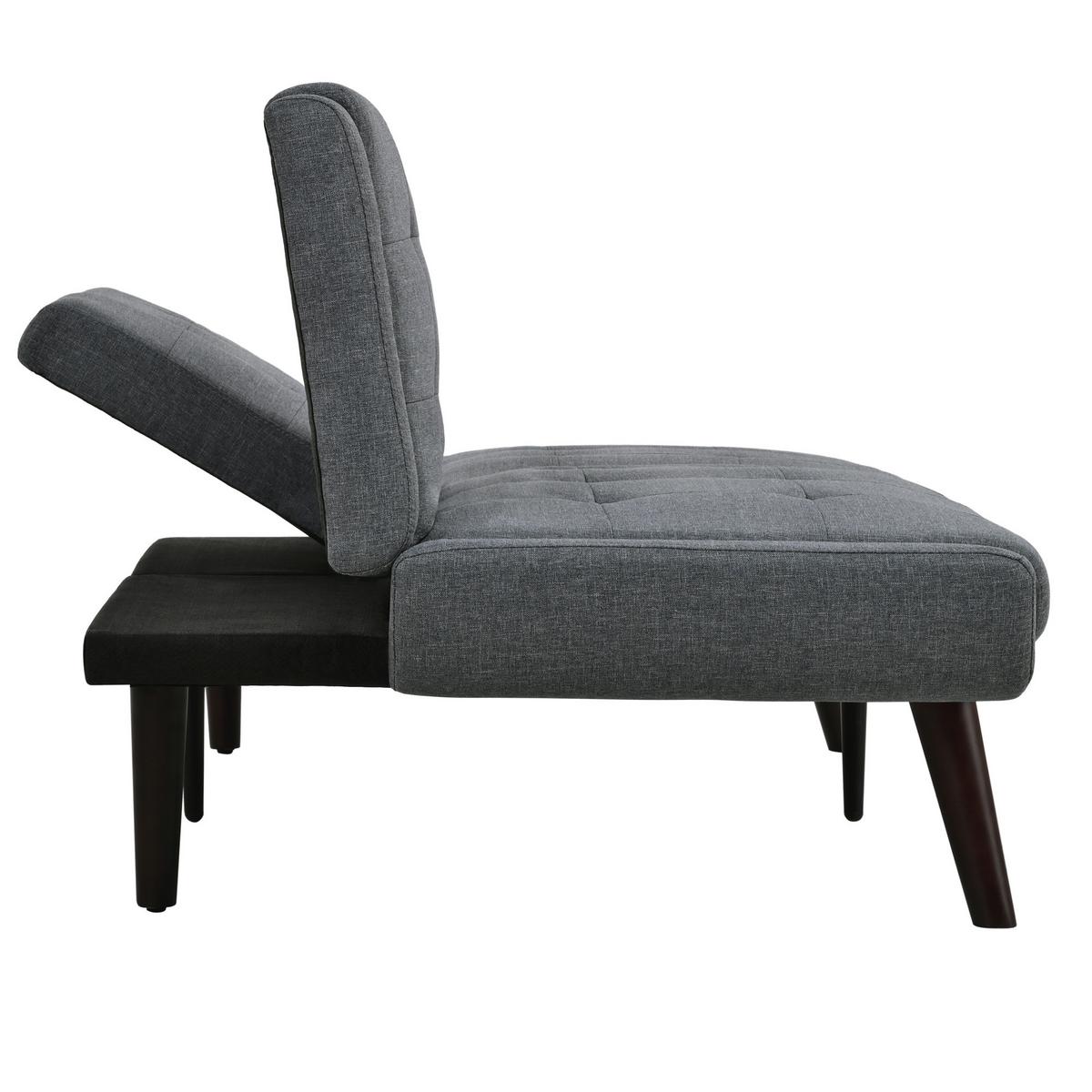 SCHLAFSOFA 157 cm breit mit Bettfunktion - Dunkelgrau, Textil (157/70/51cm) - Urban Meuble