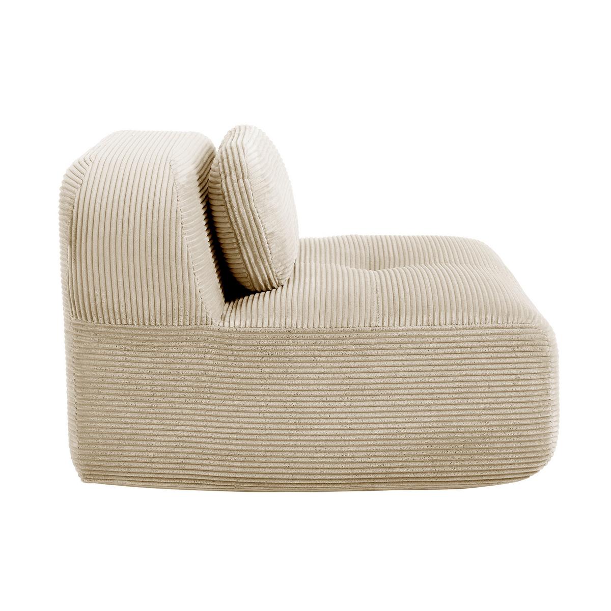 1-SITZER SOFA in Premium Cord - Beige, Textil (90/75/103cm) - Urban Meuble
