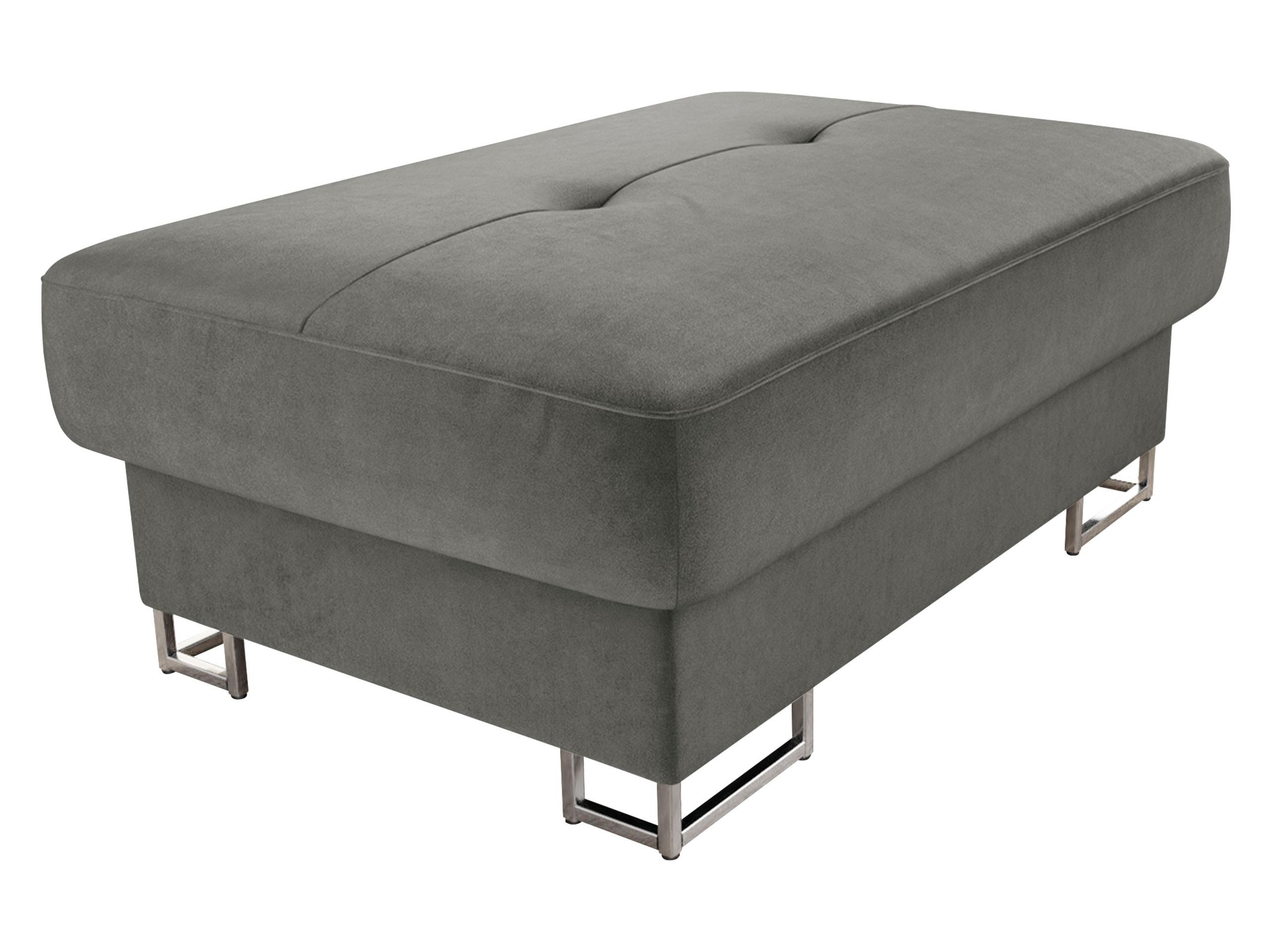POLSTERHOCKER Cotere - Greige/Silberfarben, Holz/Textil (104/42/67cm) - MIRJAN24