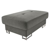 POLSTERHOCKER Cotere - Greige/Silberfarben, Holz/Textil (104/42/67cm) - MIRJAN24