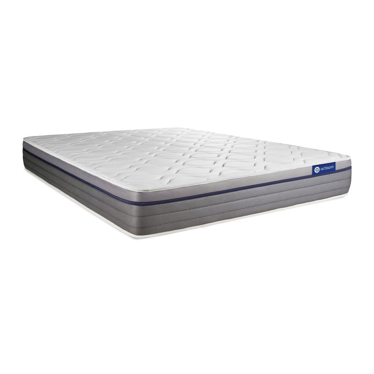 MATRATZE Actiflex zen Taschenfederkern und Memory-Schaum 140 x 200 cm h1 - Weiß, Textil (140/200cm) - ACTISOM