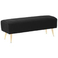 BANK Schwarz Paterson - Goldfarben/Schwarz, Textil (118/42/40cm) - Beliani