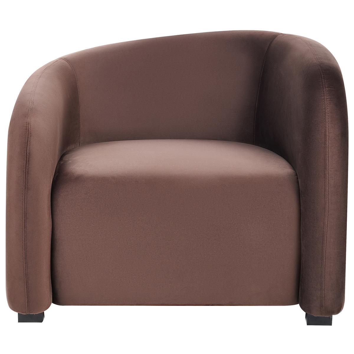 SESSEL Dunkelbraun Veltada - Dunkelbraun, Textil (95/72/86cm) - Beliani