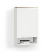 HÄNGESCHRANK Piave Weiß/Sonoma 60 x 100 cm mit Tür - Weiß/Sonoma Eiche, Holzwerkstoff (60/100/30cm) - Livinity®