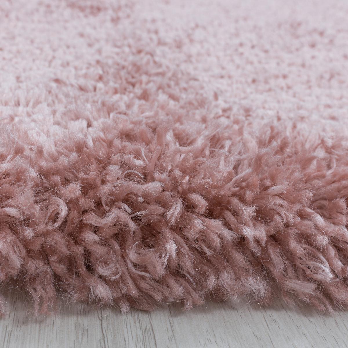 HOCHFLORTEPPICH SALZACH, einfarbig, Rosa, 60 x 110 cm - Rosa, Textil (110/60cm) - KADIMA DESIGN