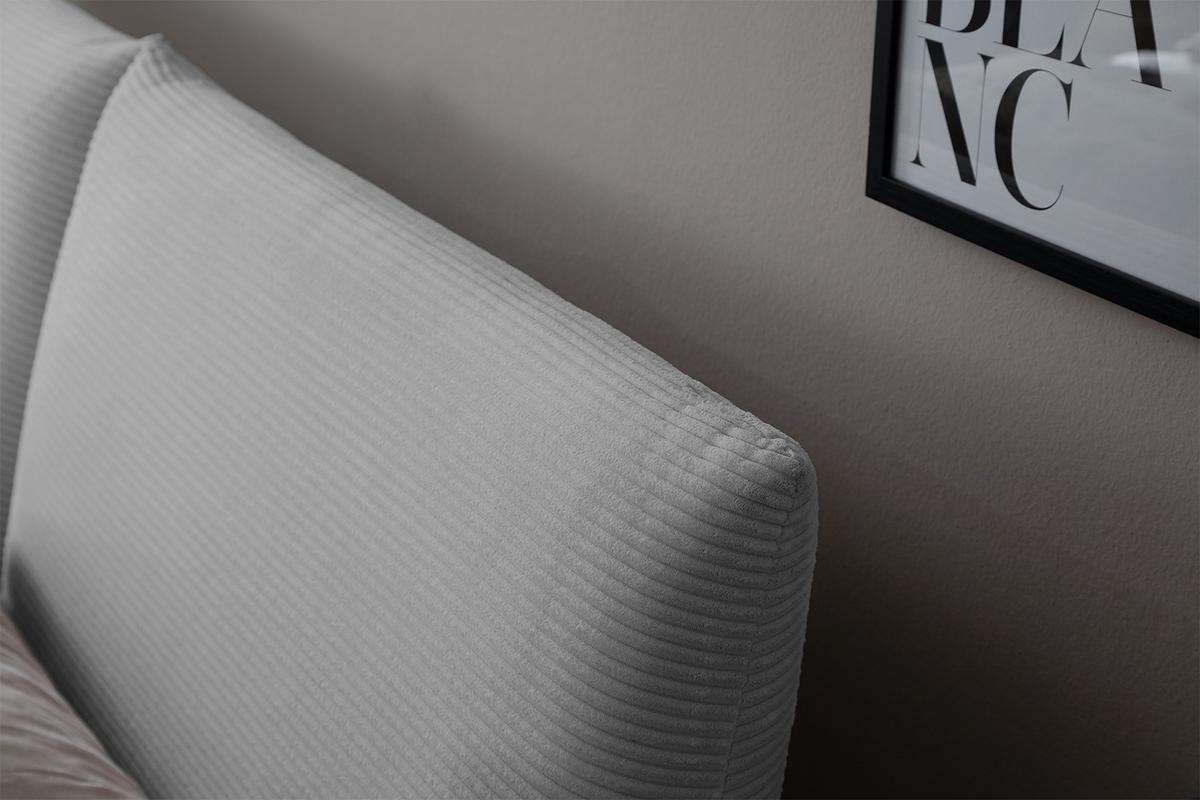 POLSTERBETT HENRY Hellgrau Cord - Silberfarben/Hellgrau, Textil (160/200cm) - KAWOLA