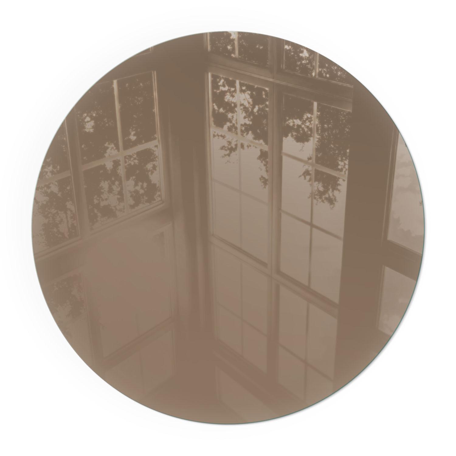 GLASPLATTE für Kamin Ø 100 cm - Braun, Glas (100/100/0.4cm) - TULUP