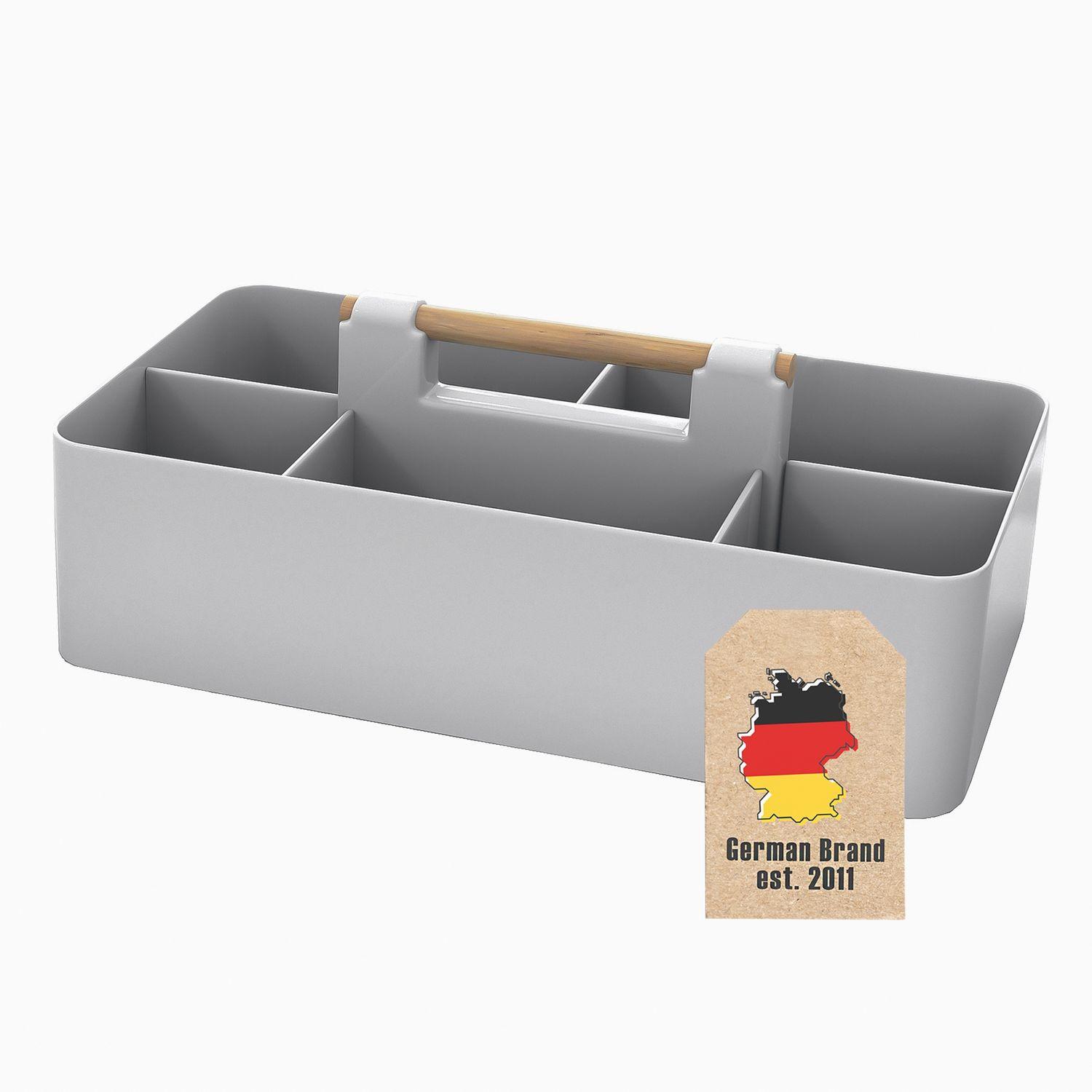 MAKE UP ORGANIZER 32/15.5/8 cm (Grau) - Grau, Kunststoff (15.5/8/32cm) - Intirilife