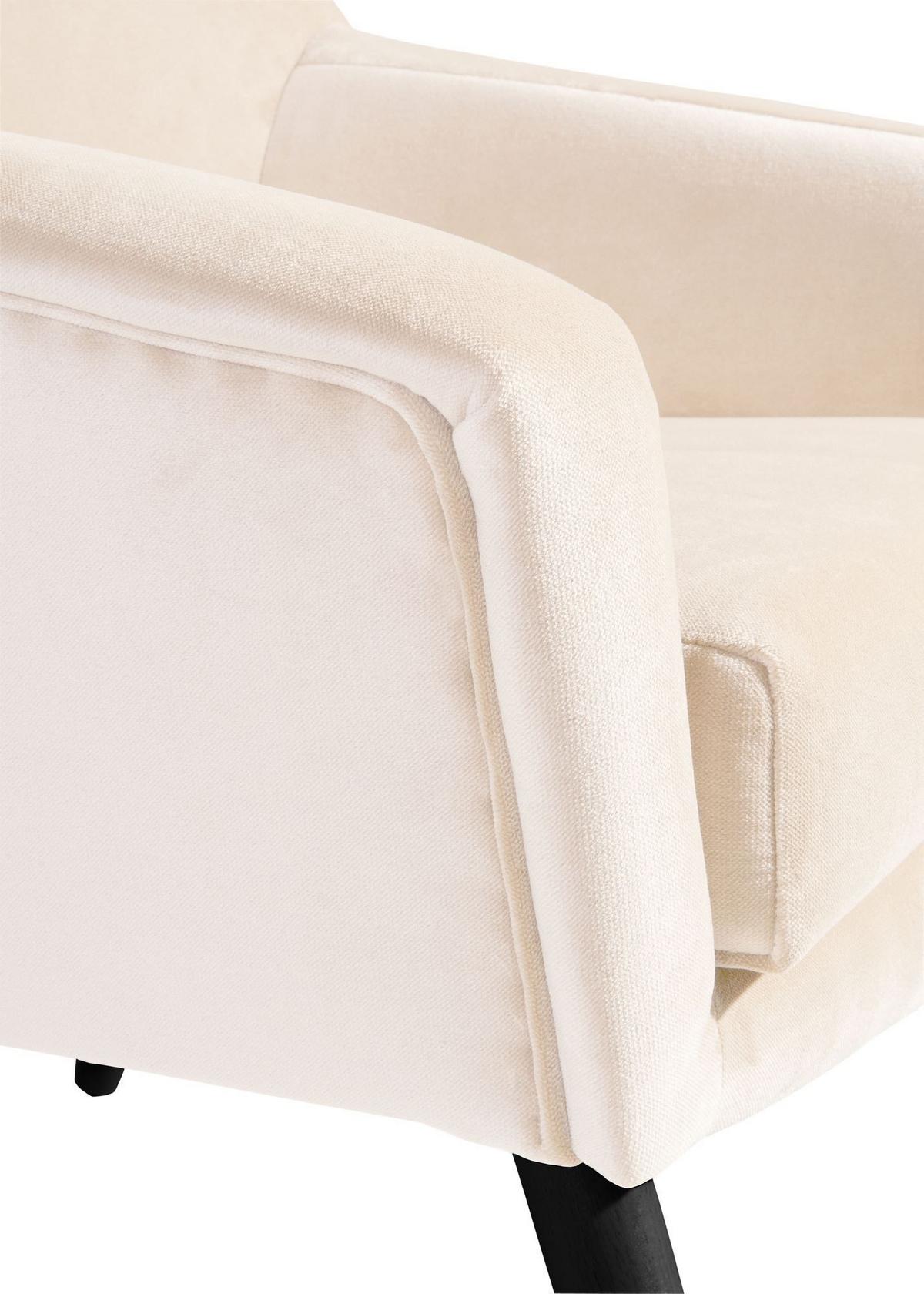 SESSEL Kachka Bezug Samtvelour Buche schwarz / creme - Buche Kolonial/Creme, Kunststoff (71/81/67cm) - 58aufmkessel