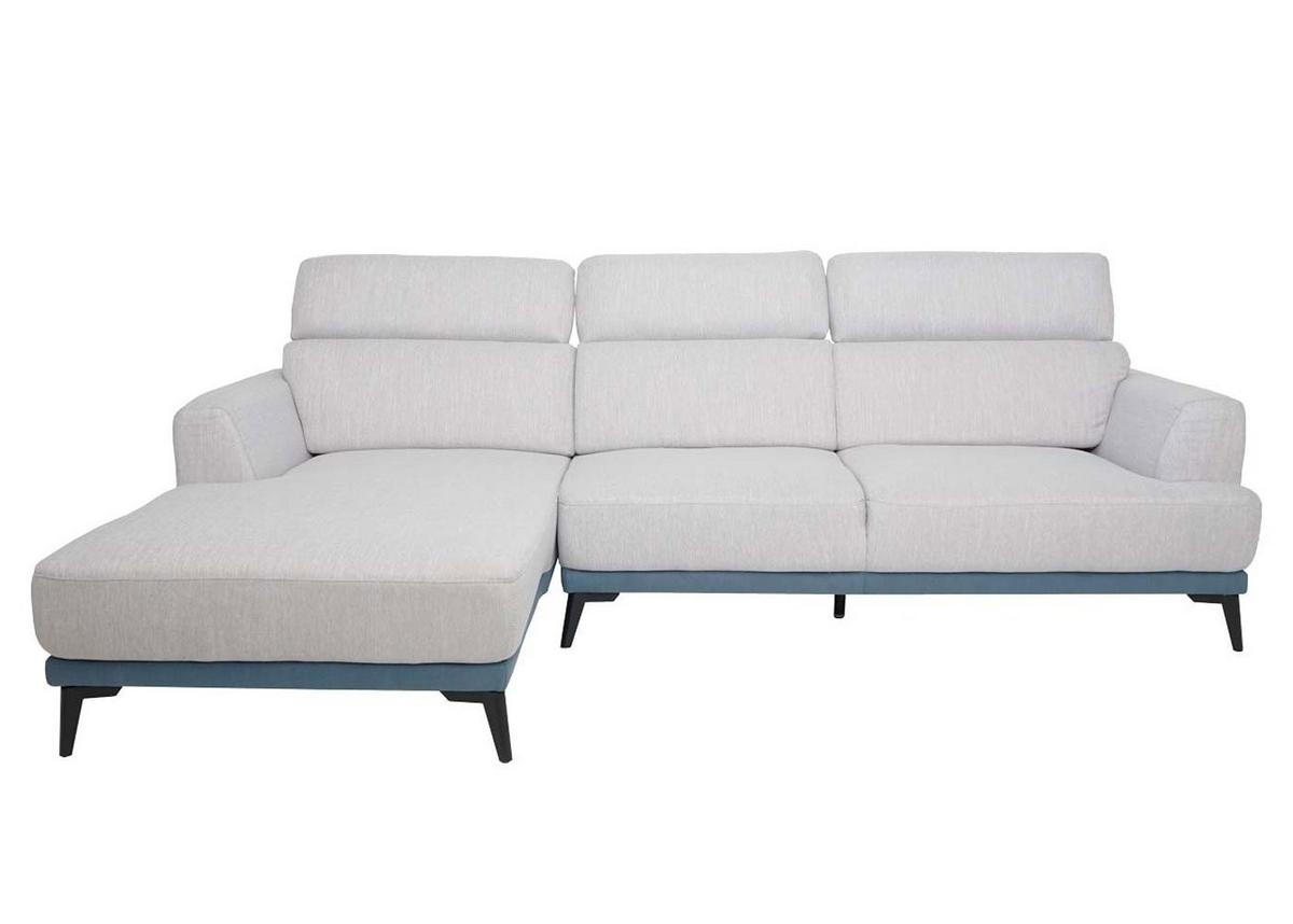 SOFA L-FORM Hellgrau - Hellgrau, Textil (277/170cm) - MCW