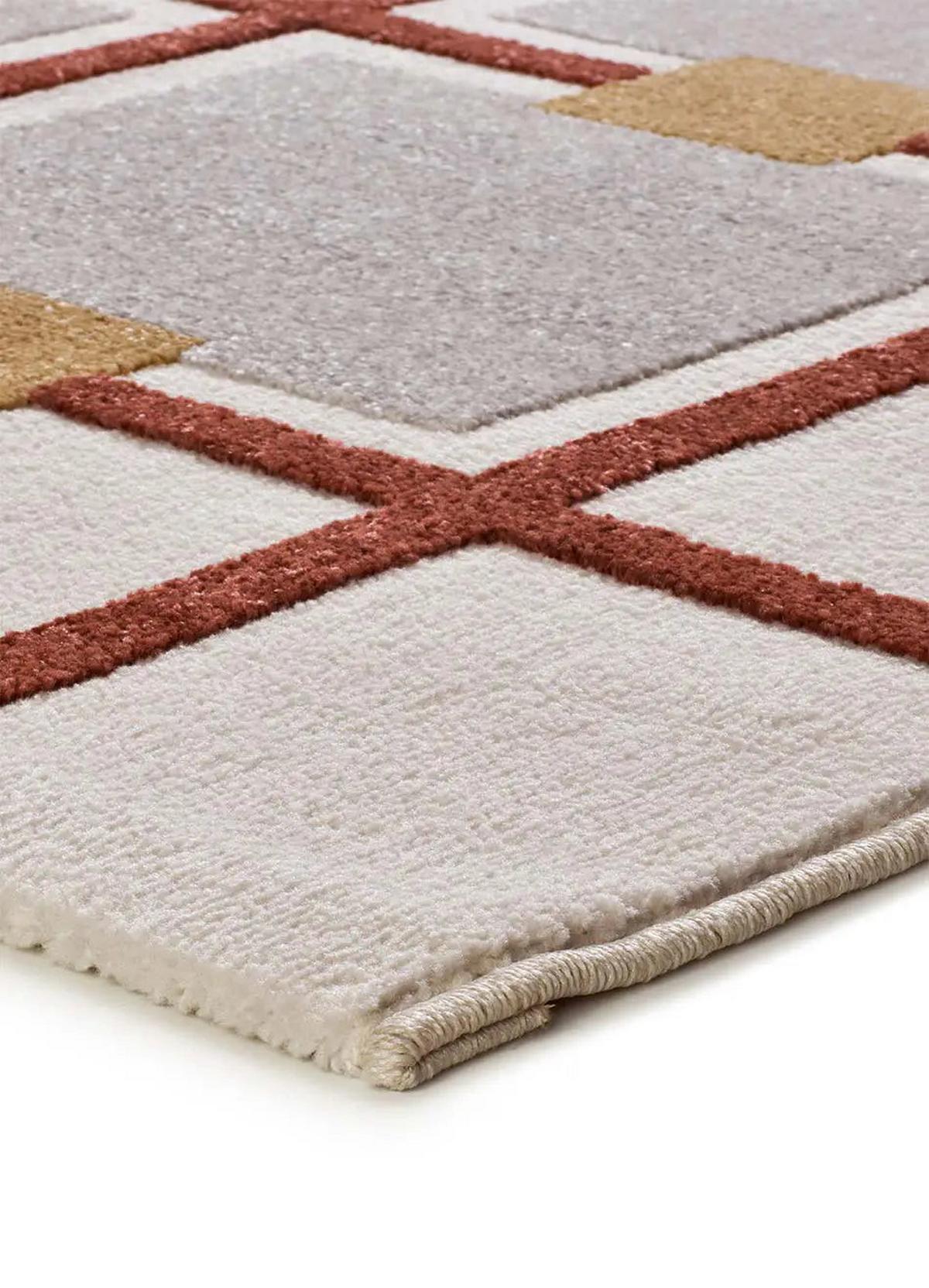 KURZFLORTEPPICH Weiß / Kupfer Amara 200/290 cm - Weiß/Kupferfarben, Textil (200/290cm) - Atticgo