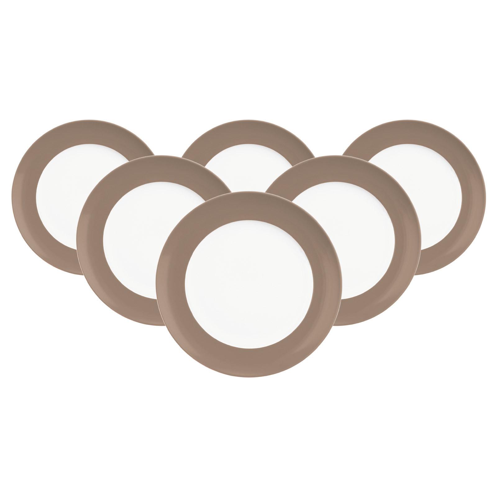 FRÜHSTÜCKSTELLER Liberty Pure Colors Cocoa Brown ø 22,5 cm 6er Set - Braun, Keramik (22.6cm) - Seltmann Weiden