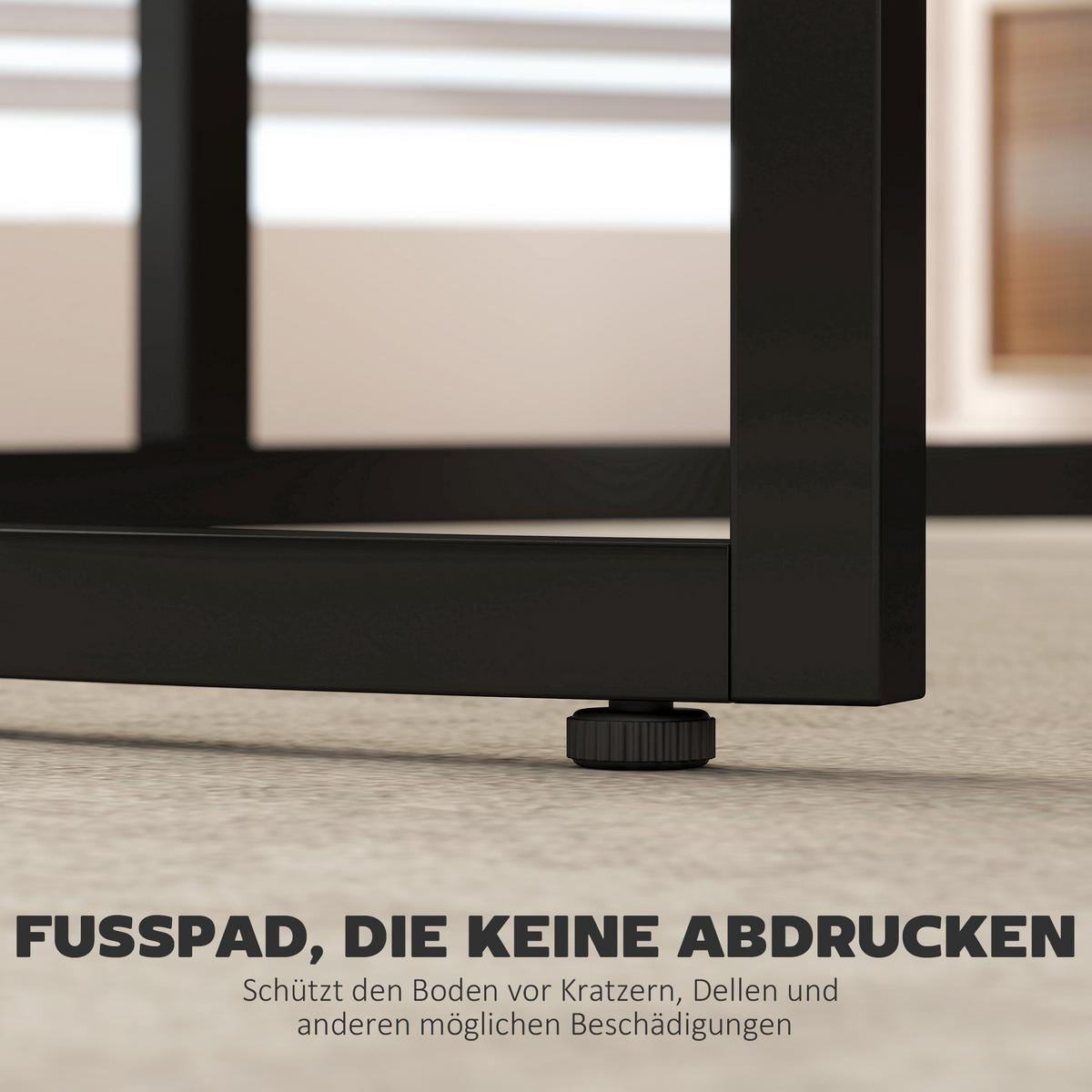 COUCHTISCH 2er Set Metall MDF Grau - Grau, Metall (78.5/78.5/46.5cm) - HOMCOM