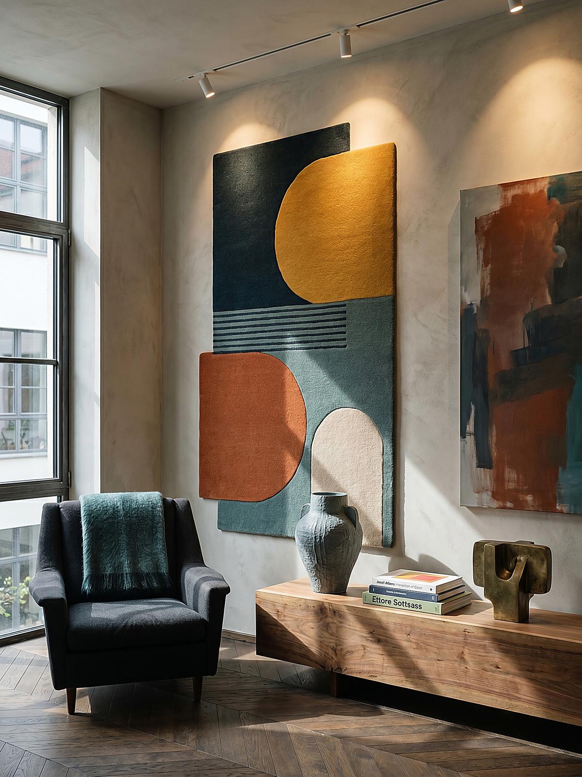 TEPPICH aus Wolle HALLEIN in Bunt, geometrisch-abstrakt, 200 x 290 cm - Multicolor, Textil (290/200cm) - KADIMA DESIGN