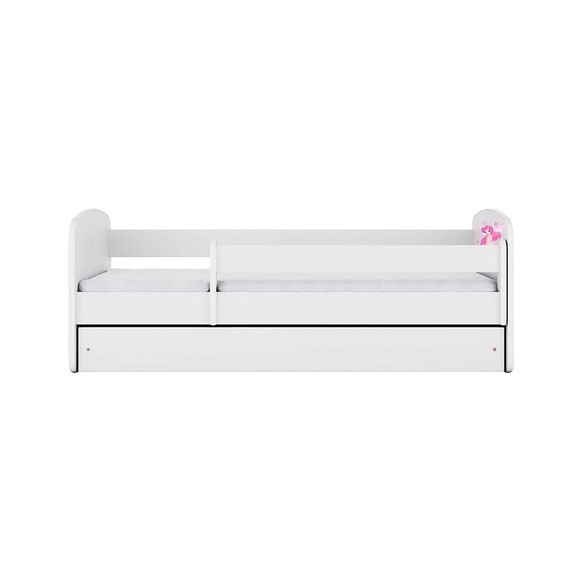 BETT Weiß - Weiß/Rosa, Holzwerkstoff (80/180cm) - Petits-meubles