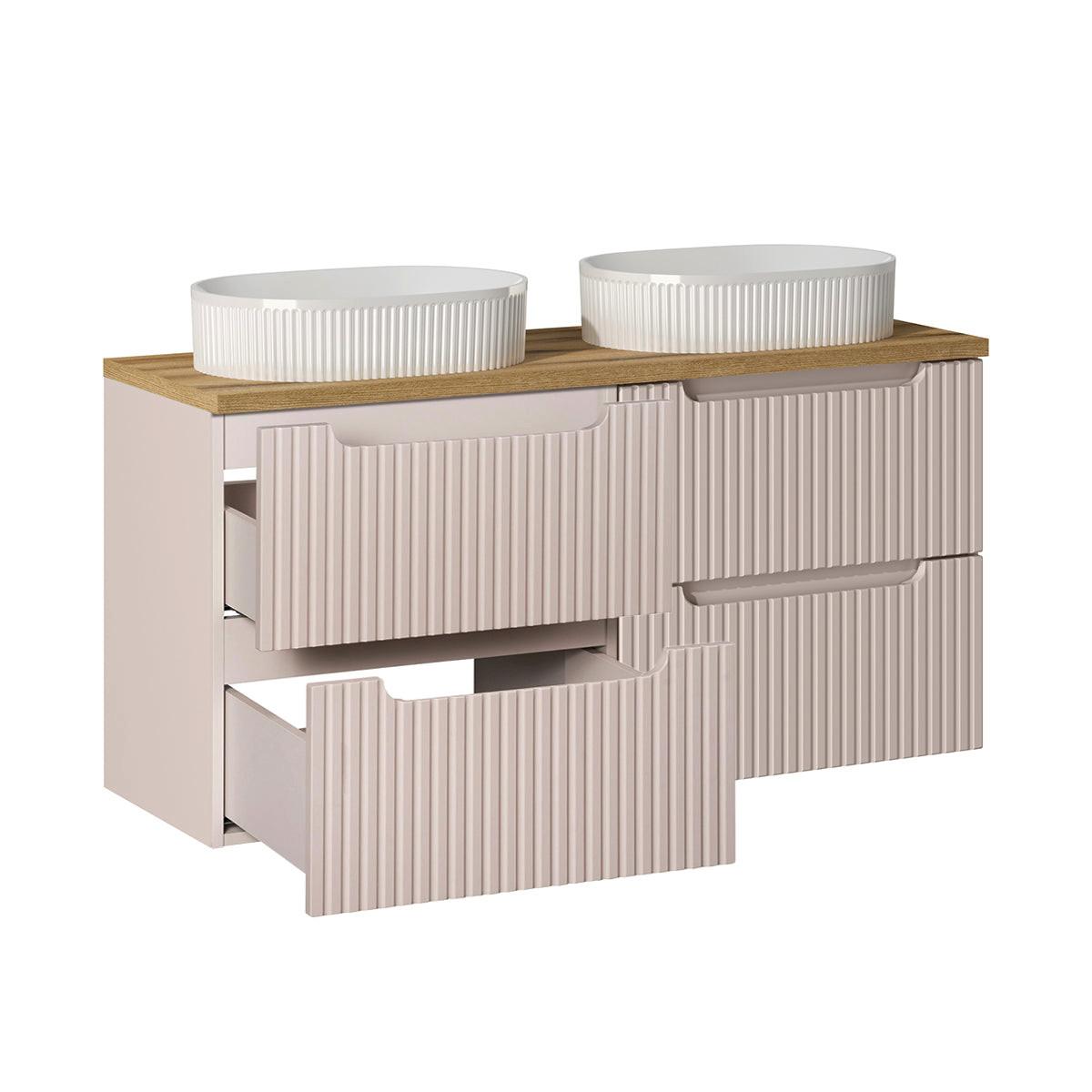 BADMÖBEL 120.4cm Riva 2er-Set Kaschmir - Kaschmir, Holzwerkstoff (120.4/59/40cm) - Petits-meubles