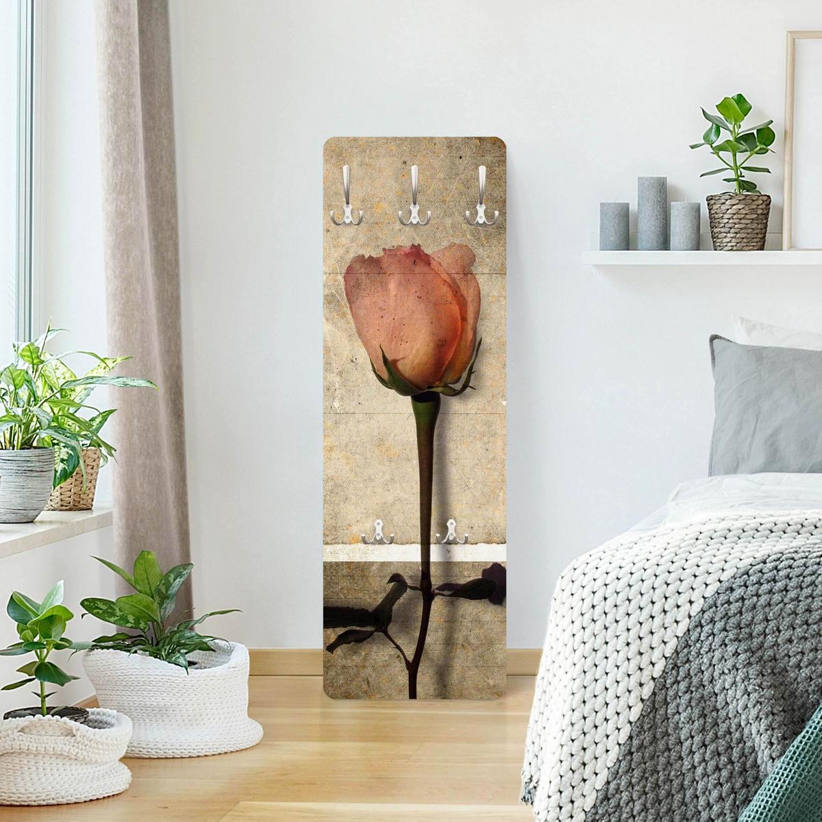 WANDGARDEROBE - Inner Rose Braun 34/105 cm - Rosa, Holzwerkstoff (34/105/1.6cm) - Bilderwelten