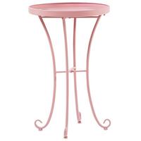 GARTENTISCH Metall Rosa Cavinia - Pink, Metall (40/40/64cm) - Beliani
