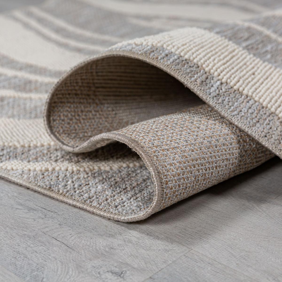 TEPPICH Waschbar LEAM, abstrakt, Grau, 78 x 230 cm - Grau, Textil (230/78cm) - KADIMA DESIGN