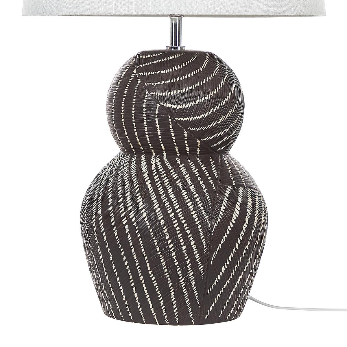 TISCHLAMPE Guapore 38/38/63 cm - Schwarz, Keramik (38/38/63cm) - Beliani