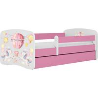 KINDERBETT Emily mit Schublade und Matratze, Rosa 80x160 cm - Hellrosa, Holzwerkstoff (160/80cm) - WFL GROUP