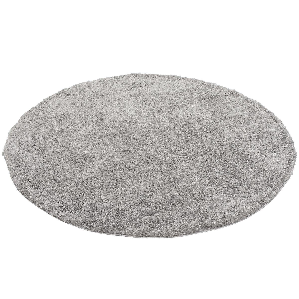 HOCHFLOR LANGFLOR TEPPICH ALOHA RUND - Grau, Textil (200/200cm) - Pergamon