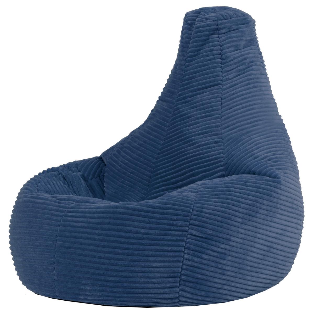 SITZSACK für Kinder Sessel aus Cord 2-tlg. - Blau, Textil (69/59/65cm) - icon