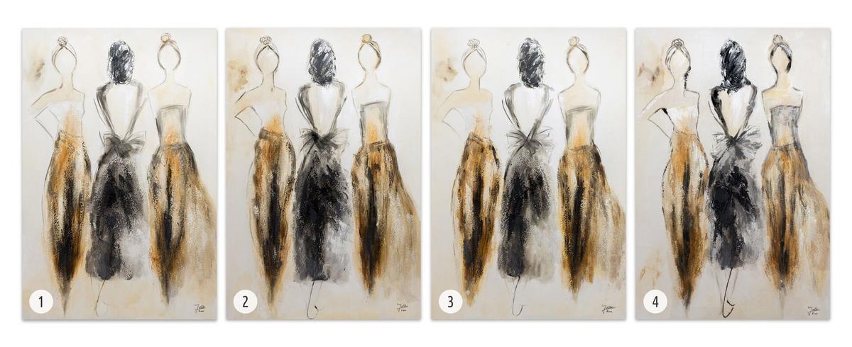 ACRYLBILD HANDGEMALT 60/90 cm - Beige/Braun, Holz/Textil (60/90cm) - KUNSTLOFT