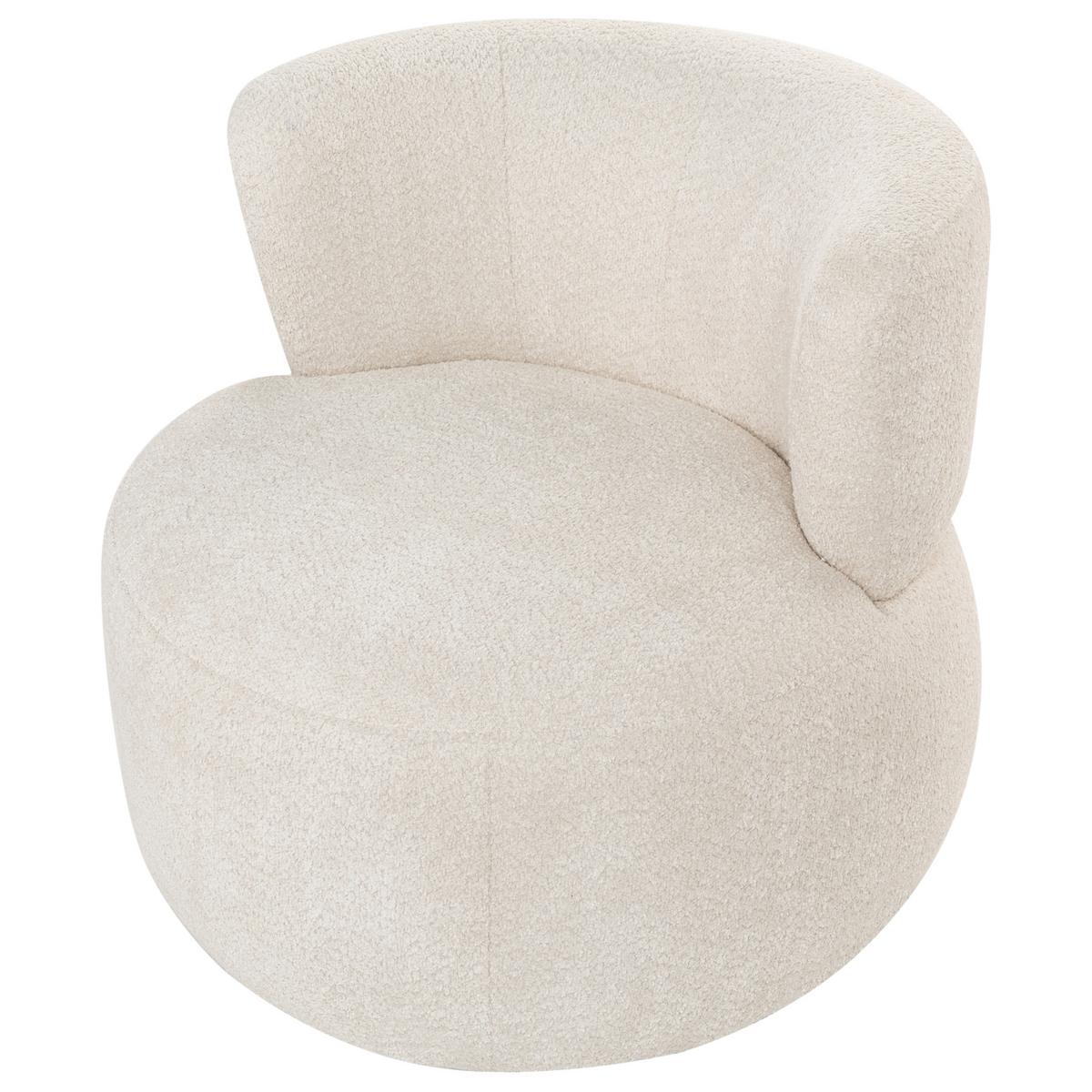SESSEL Chenillegewebe Hellbeige Volda - Beige, Textil (78/74/80cm) - Beliani