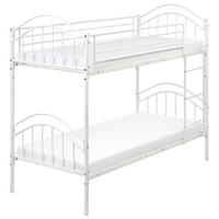 HOCHBETT 90/200 cm Weiß Chartres - Weiß, Metall (90/200cm) - Beliani