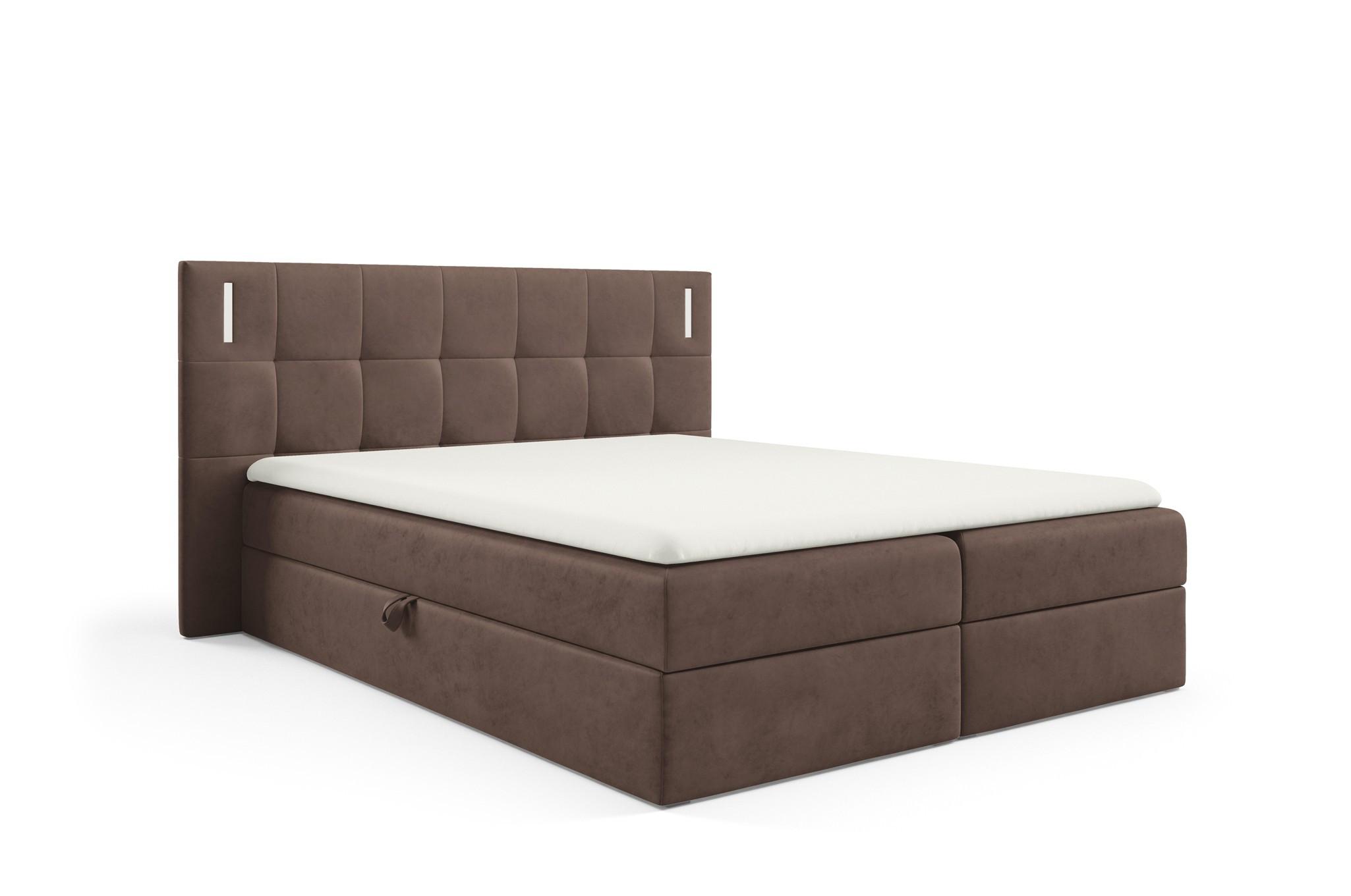 BOXBETT Martim - Braun, Holzwerkstoff/Textil (120/200cm) - Fun Möbel