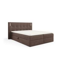 BOXBETT Martim - Braun, Holzwerkstoff/Textil (180/200cm) - Fun Möbel