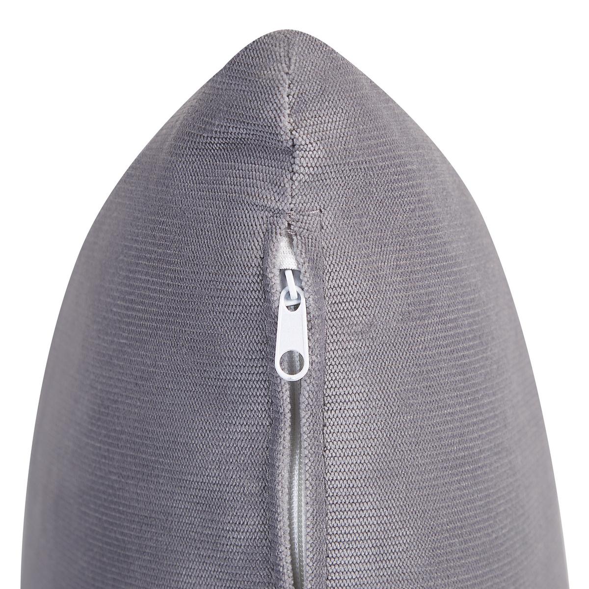 ECKSOFA Cord Grau rechtsseitig Lunner - Grau, Textil (266/180cm) - Beliani