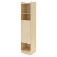 BÜCHERREGAL Positivo mit 1 Tür, 45 cm, Mavelie-Eiche + Macadamia - Eichefarben, Holzwerkstoff (45/195/42cm) - Beautysofa