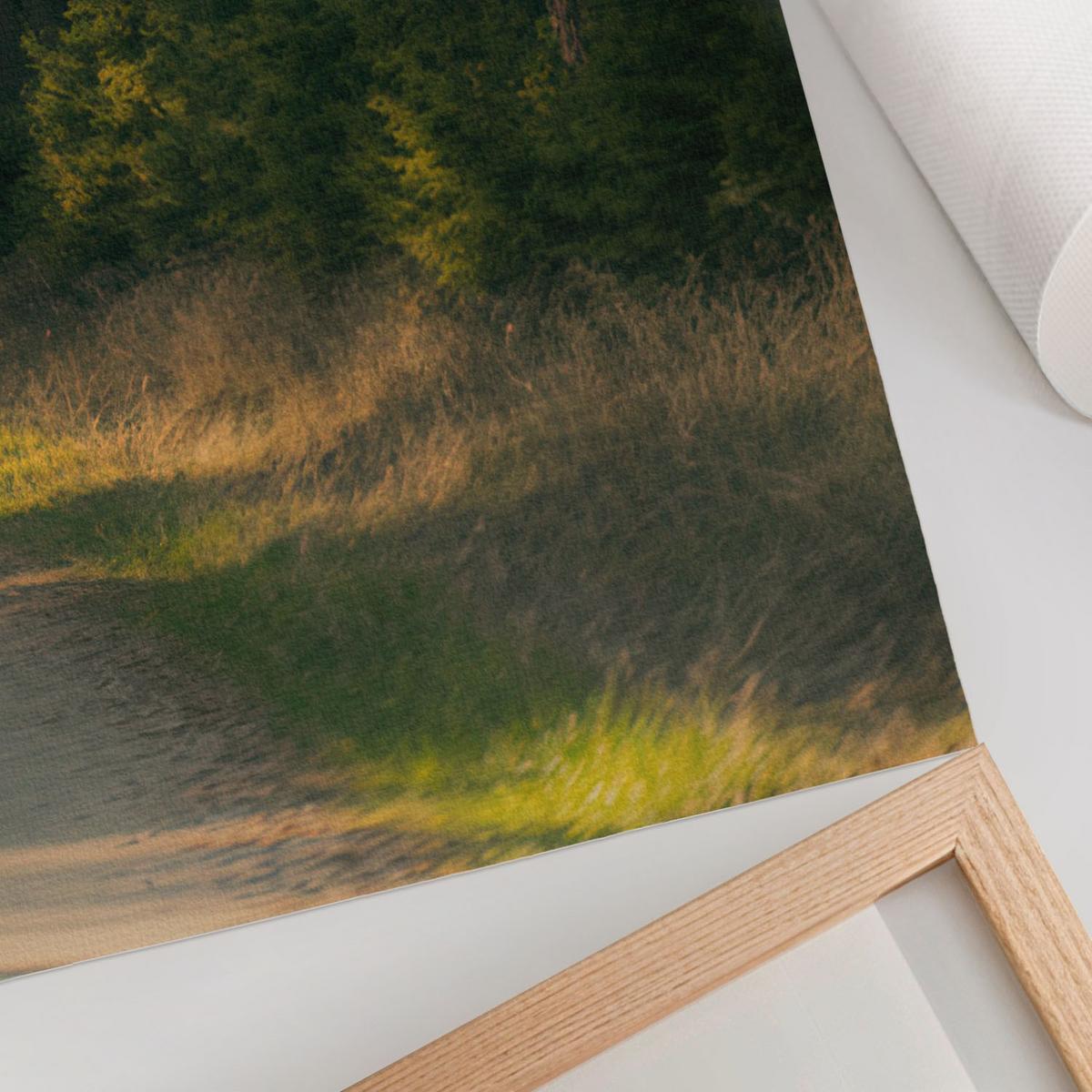 POSTER - 59x84 cm - Nevara - Waldweg - Grün, Textil (59/84/0.1cm) - TULUP